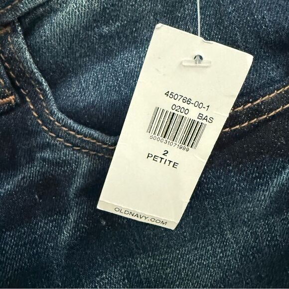 Old Navy Mid Rise Rockstar Super Skinny Petite Blue Jeans Classic Style - Picture 4 of 5